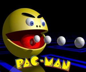 Puzzle Pac-Man μπάλες τρώει με το λογότυπο